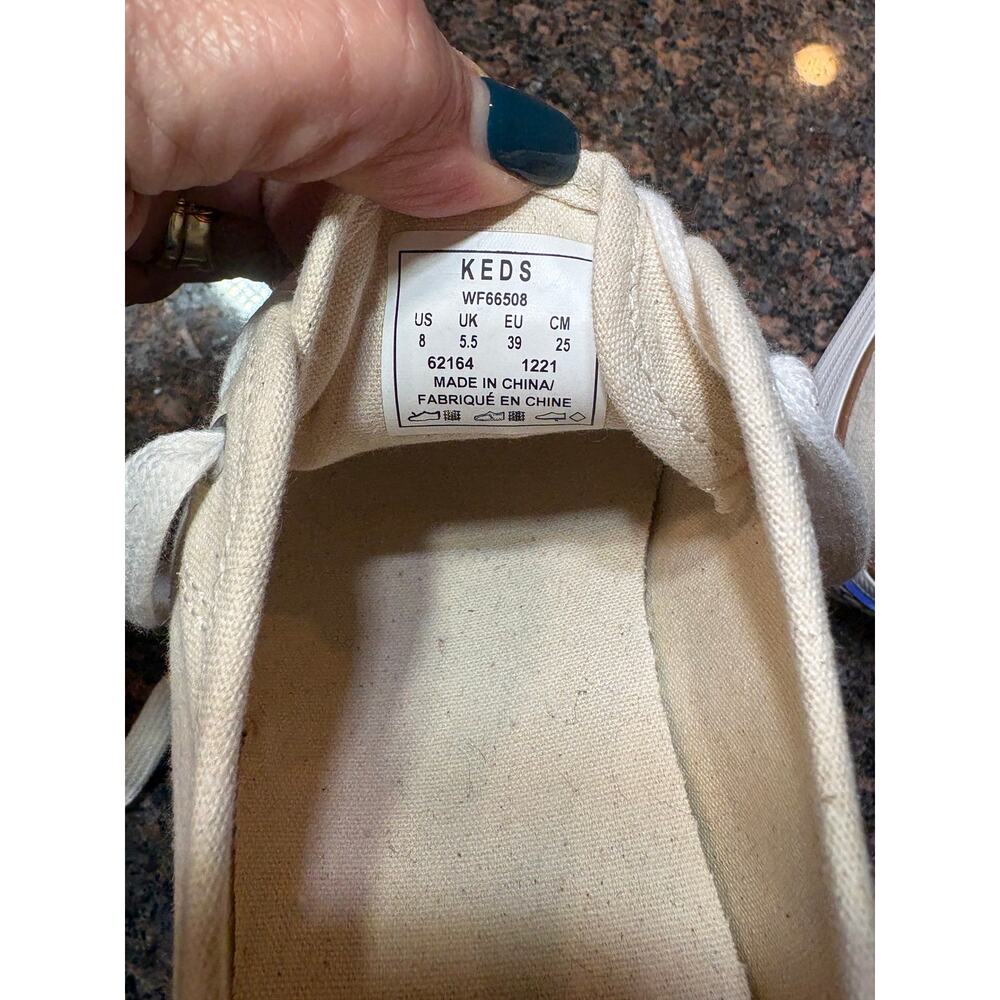 Keds Women's Triple Up Canvas Sneaker Cream Size 8 NWOT - Picture 5 of 13